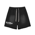 Sun Fade Raw Edge Cotton Shorts